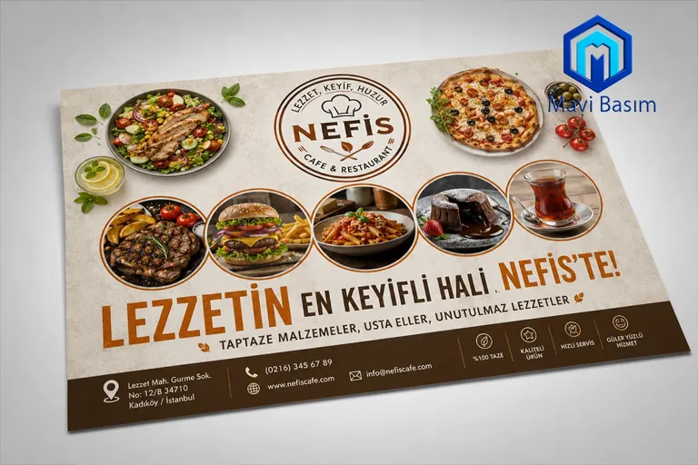 Kağıt Amerikan Servis Ölçüleri ve Servis Baskı Örneği