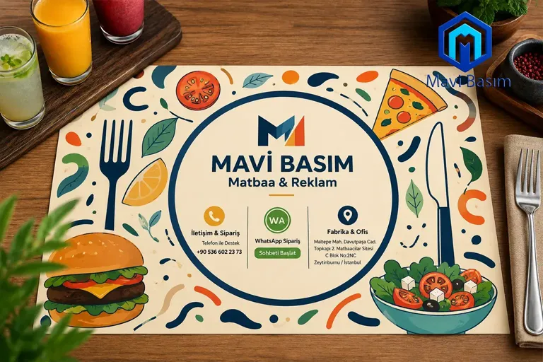 Placemat Kağıt Servis Altlığı Baskı Örneği
