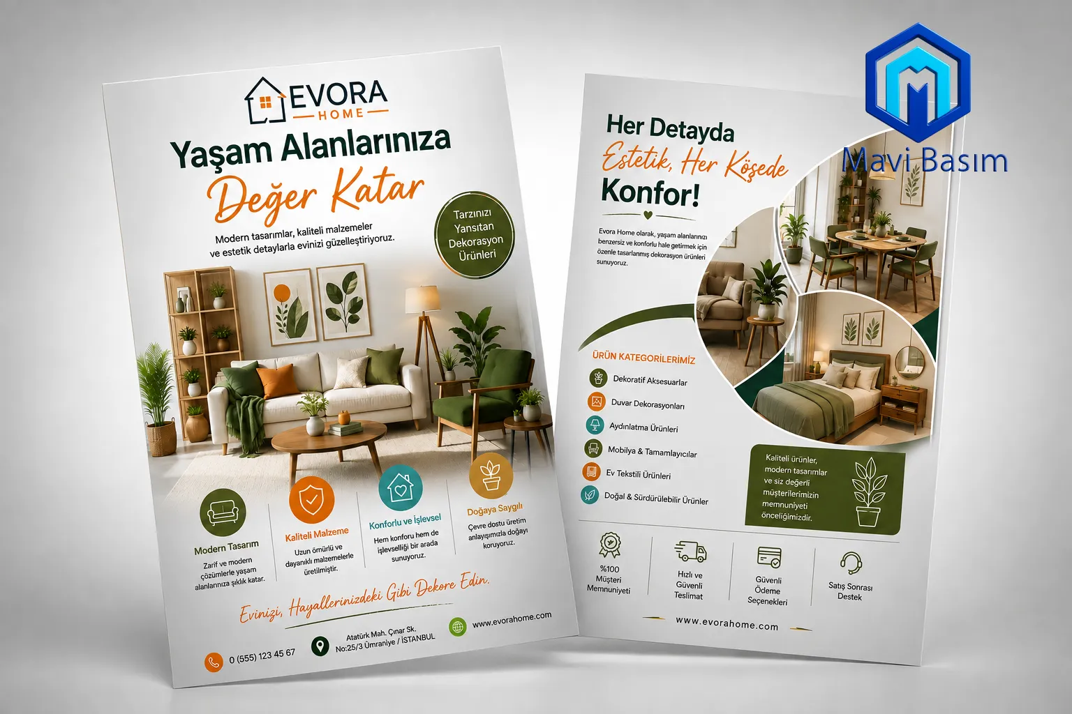 Yemek ve içecek seçenekleri için katlamalı menü düzeni