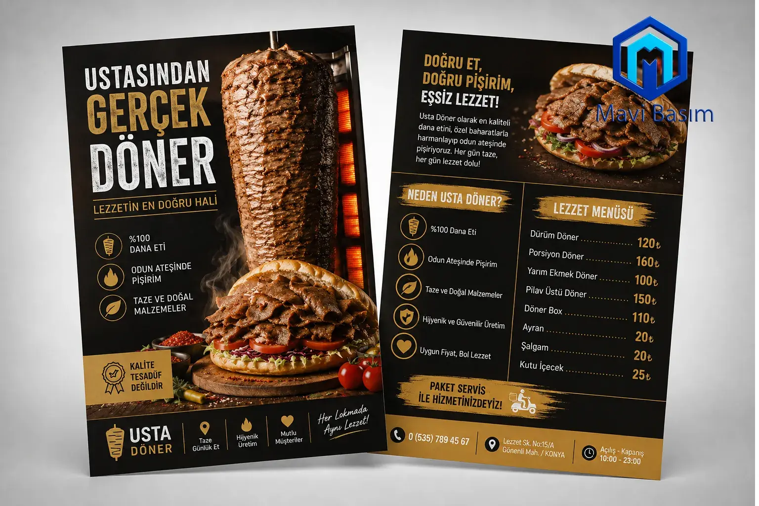 Dönerci Menü El İlanı Örneği