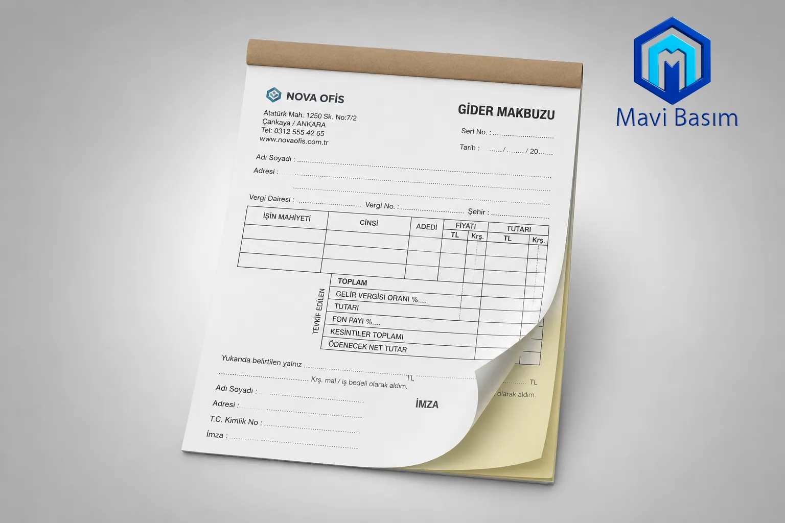 Gider Makbuzu Koçanı Gider makbuzu koçanı