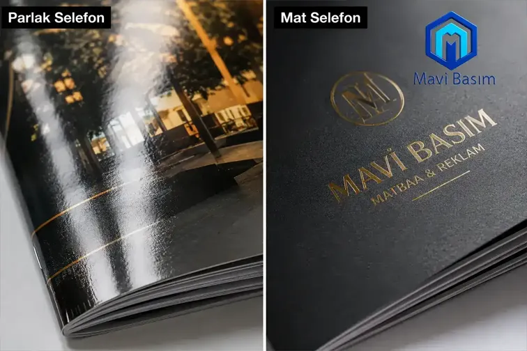 Mat ve parlak selefon yüzey örnekleri