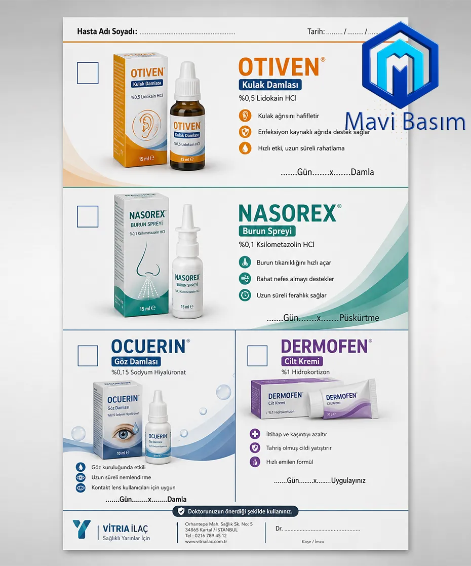 numaratörlü reçete koçanı baskısı